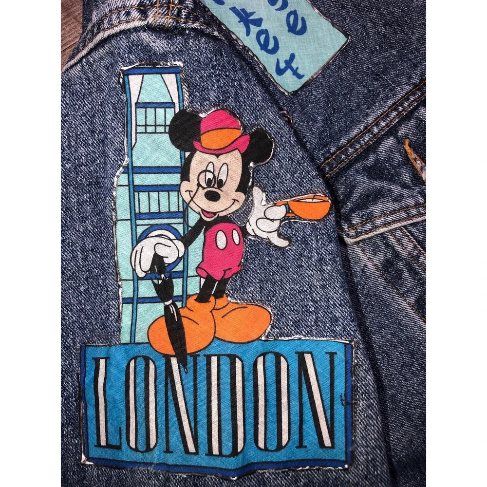 Vtg Levis Trucker Jacket Men's‎ M Blue Denim 70507-4890 Mickey Mouse World Tour